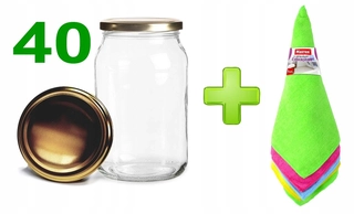 Poháre na med - 900 ml sklenená nádoba so skrutkovacím uzáverom
